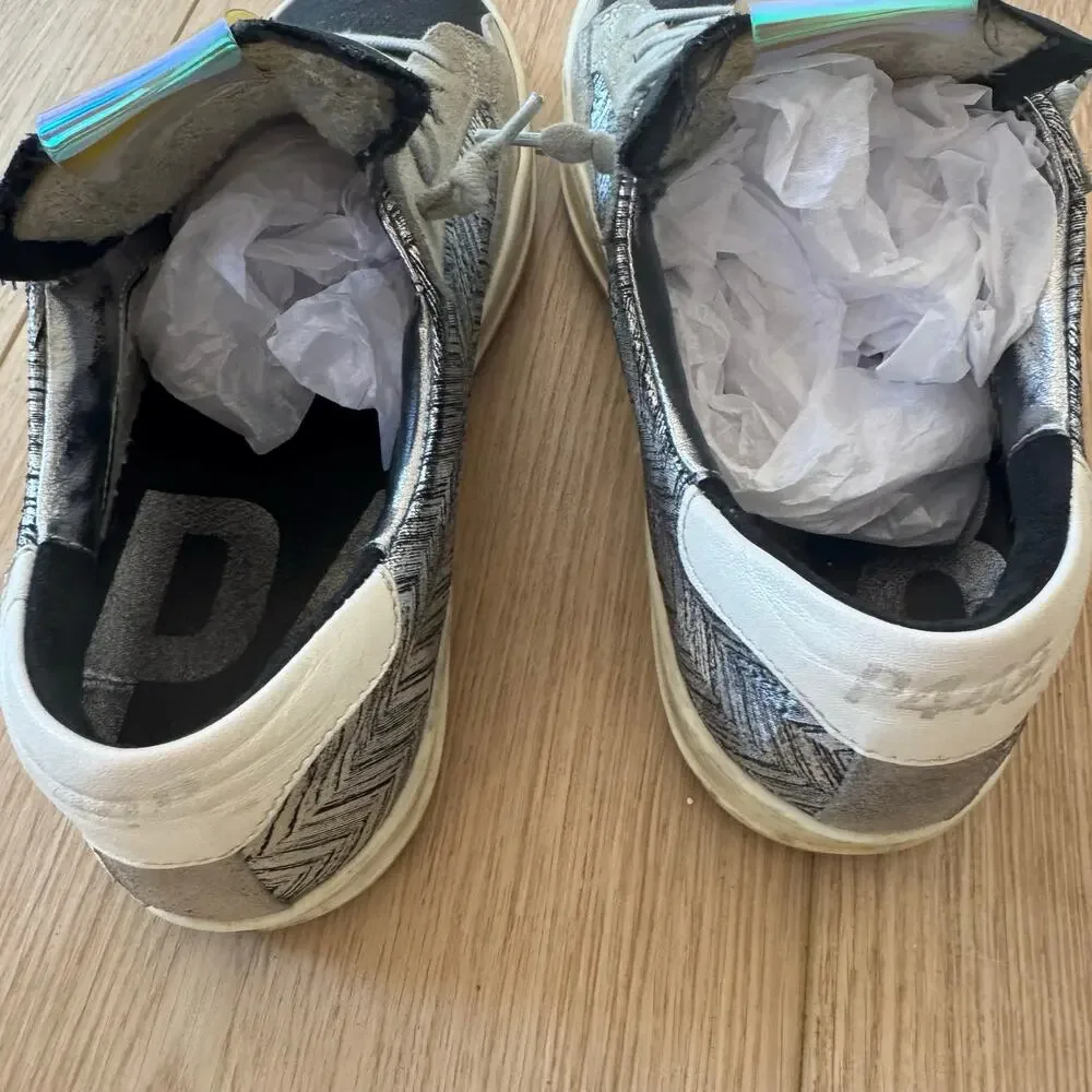 P448 John Black Silver Street Sneaker 39